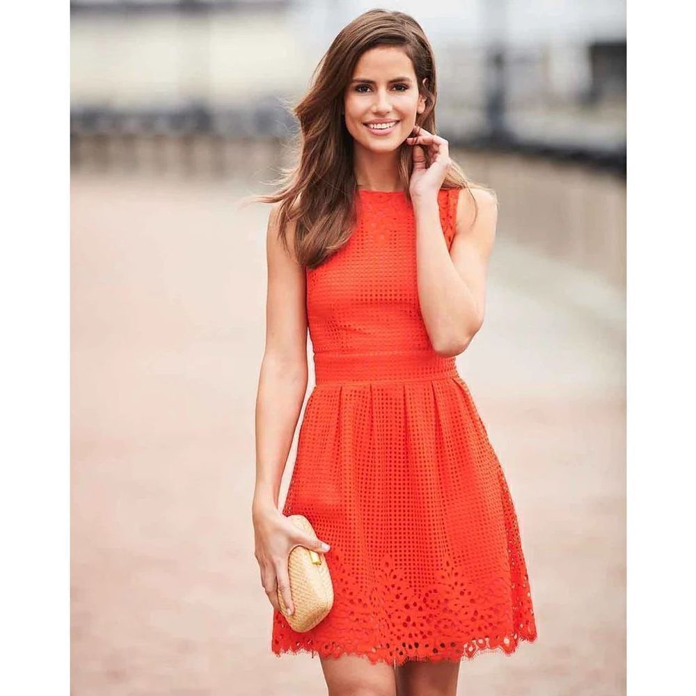 Jude Connally "Poppy" Lace Sleeveless‎ Fit and Flare Dress, Size XS